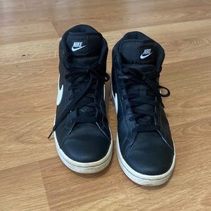 Black and white nike sneakers